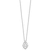 Sentimental Expressions Sterling Silver Rhodium-plated CZ Wrapped Around My Heart 18in Necklace